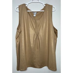 Catherine’s gold shimmer tank top size 5x C20-37